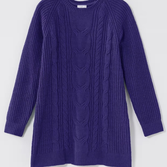 BNWT J Jill Violet Chenille Cable Tunic Sweater  - Size XLT - Picture 2 of 3